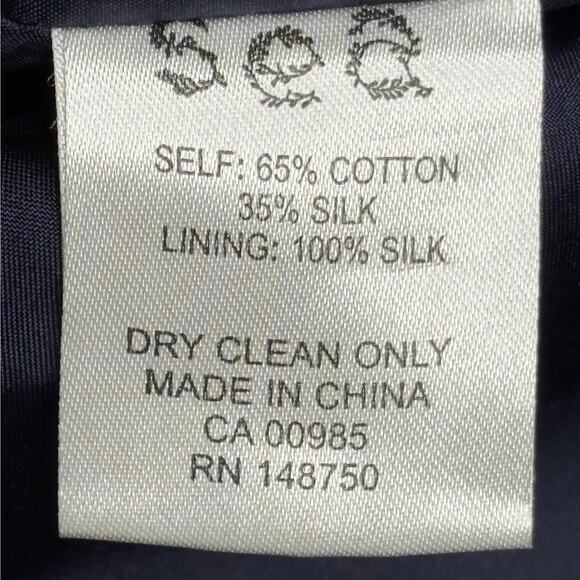 Sea New York Floral Navy Cotton Silk Boho Maxi Dress Size 2 - Picture 6 of 8